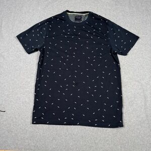 Cactus Man Ricky Singh Mens XL Navy Blue Bird Print Short Sleeve T-Shirt